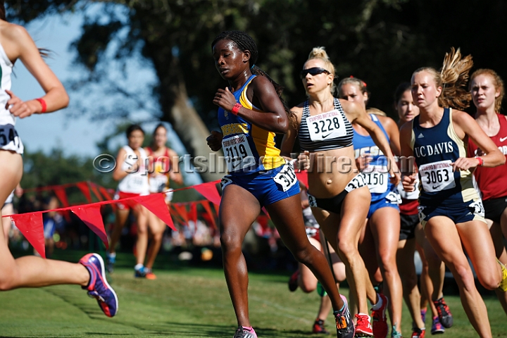 2014StanfordCollWomen-174.JPG - College race at the 2014 Stanford Cross Country Invitational, September 27, Stanford Golf Course, Stanford, California.